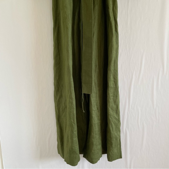 J. Crew Point Sur Olive Linen Jumpsuit Size 0 - Picture 6 of 15